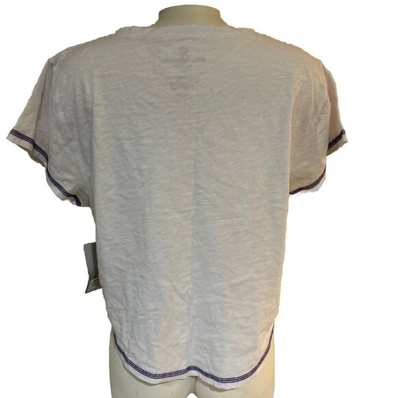 NEW Louisiana State LSU Tigers Colosseum SS Cropped T-Shirt Top White Women's M - Picture 4 of 5